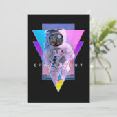 Astronaut hat den ästhetischen Vaporwave-Wellness- Save The Date (Stehend Vorderseite)