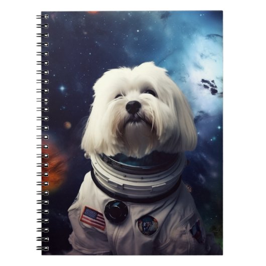 Astronaut Havanese in der Weltraumkids-Schule Notizblock (Vorderseite)