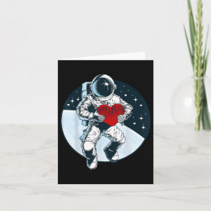 Astronaut Heart Liebe Planet Valentinstag Space B Karte
