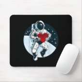 Astronaut Heart Liebe Planet Valentinstag Space B Mousepad (Mit Mouse)