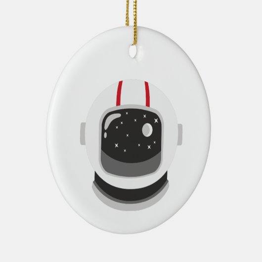 Astronaut Helmet Keramik Ornament (Rechts)