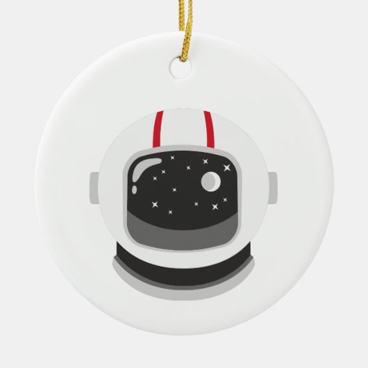 Astronaut Helmet Keramik Ornament (Vorne)