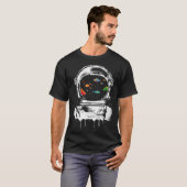 Astronaut Helmet Ocean Surreal Design T-Shirt (Vorne ganz)