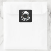 ASTRONAUT HELMET RAUM QUADRATISCHER AUFKLEBER (Tasche)