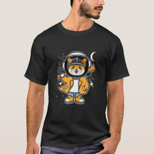 Astronaut Hiphop Floki Inu-Münze bis zum Krypto de T-Shirt