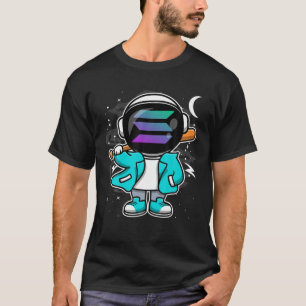 Astronaut Hiphop Solana SOL-Münze zum Mondkrypt T-Shirt