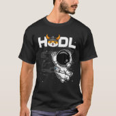 Astronaut HODL Floki Inu-Münze bis Mondkrypto T T-Shirt (Vorderseite)