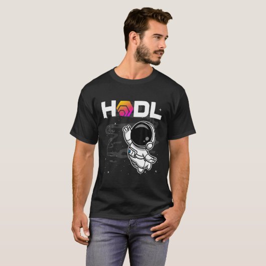 Astronaut HODL HEX Coin to Moon Crypto Token B T-Shirt (Vorne ganz)