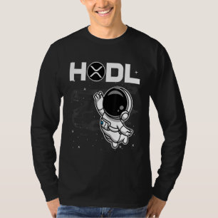 Astronaut Hodl Ripple XRP-Münze zum Mondkrypto T-Shirt