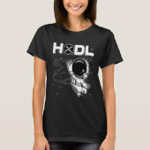 Astronaut Hodl Ripple XRP-Münze zum Mondkrypto T-Shirt (Vorderseite)