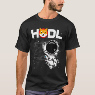 Astronaut Hodl Shiba Inu Shib Coin zum Mondschrei T-Shirt