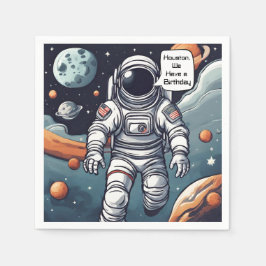 Astronaut Houston, wir haben einen Geburtstag! Serviette