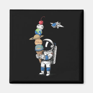 Astronaut Ice Cream Planets Space Boys Mädchen Kin Magnet