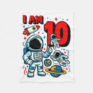 Astronaut Ich Bin 10 Jahre Alt Geburtstag Junge 10 Fleecedecke