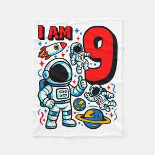 Astronaut Ich Bin 9 Jahre Alt Geburtstagsjunge 10. Fleecedecke