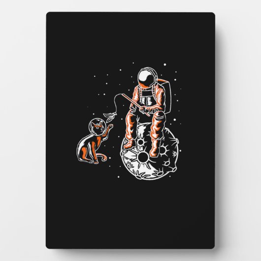 Astronaut im All mit Cat Funny Cover Fotoplatte (Vorderseite)