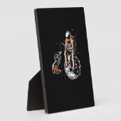 Astronaut im All mit Cat Funny Cover Fotoplatte (Seite)