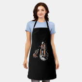 Astronaut im All mit Cat Funny Cover Schürze (Getragen)