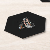 Astronaut im All mit Cat Funny Cover Untersetzer (angewinkelt)