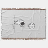 Astronaut im All mit Mondballon Kosmostars Decke (Vorderseite)
