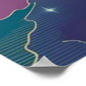 Astronaut im futuristischen Anzug Poster (Ecke)