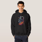 Astronaut im Galaxy-Hintergrund verloren Hoodie (Vorne ganz)