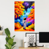 Astronaut im Herbst Poster (Heimbüro)