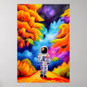 Astronaut im Herbst Poster (Vorne)