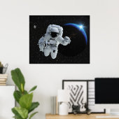 Astronaut im Himmelspostposter des Weltraums Poster (Heimbüro)