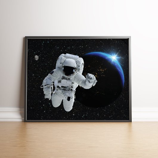Astronaut im Himmelspostposter des Weltraums Poster