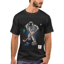 Astronaut im Hockeygerätedesign