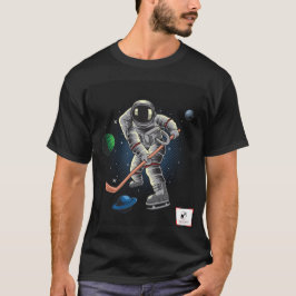 Astronaut im Hockeygerätedesign T-Shirt