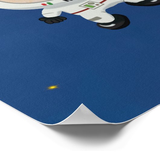 Astronaut im Kinderraum Poster (Ecke)