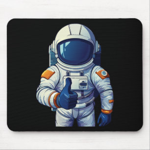 Astronaut im Raumanzug zeigt Daumen hoch Mousepad