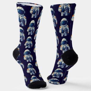 Astronaut im Raumanzug zeigt Daumen hoch Socken