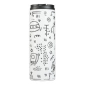 Astronaut im Raumdoodle Thermosbecher (Rückseite)