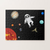 Astronaut im Sonnensystem Puzzle (Horizontal)