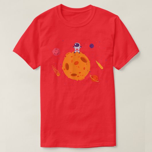 Astronaut im T - Shirt (Design vorne)