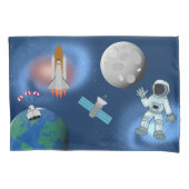 Astronaut im Thema Raumgalaxie Kissenbezug (Vorderseite-Links)