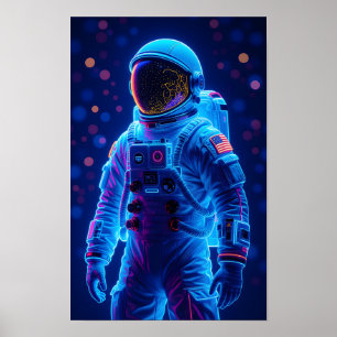Astronaut im tiefen Raum Poster