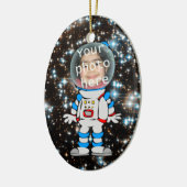 Astronaut im Training - Astro Kinderschablone Keramikornament (Links)