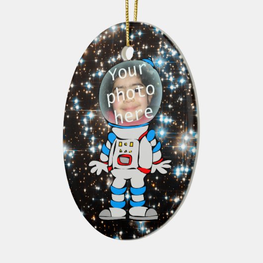 Astronaut im Training - Astro Kinderschablone Keramikornament (Links)