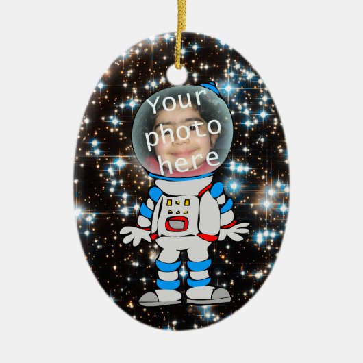 Astronaut im Training - Astro Kinderschablone Keramikornament (Vorne)