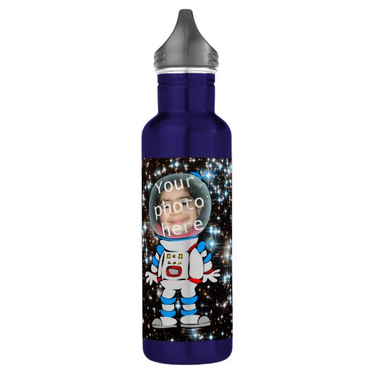 Astronaut im Training - Stern-Kinderschablone Trinkflasche (Links)