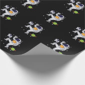 Astronaut im Universum Geschenkpapier (Ecke)