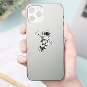 Astronaut im Weltraum Aufkleber (Telefon)