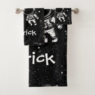 Astronaut im Weltraum Badhandtuch Set
