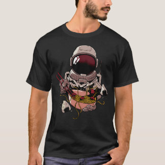 Astronaut im Weltraum, der Ramen isst T-Shirt