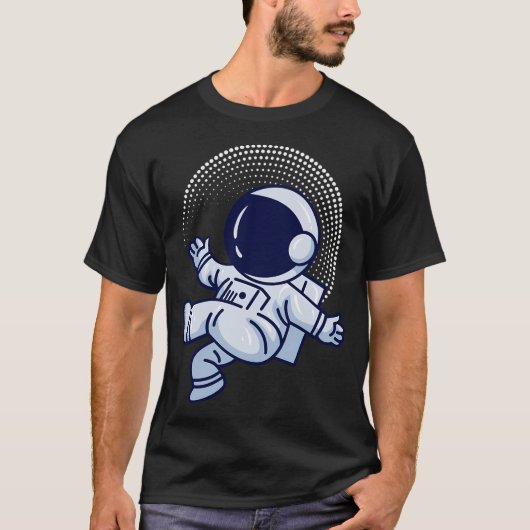 Astronaut im Weltraum entspannt T-Shirt (Vorderseite)