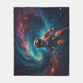 Astronaut im Weltraum fahren Fleecedecke (Vorderseite)